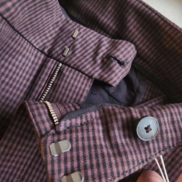 Sz10 Everlane Brown Black Houndstooth Flare Pants - *BNWT* - Picture 8 of 16